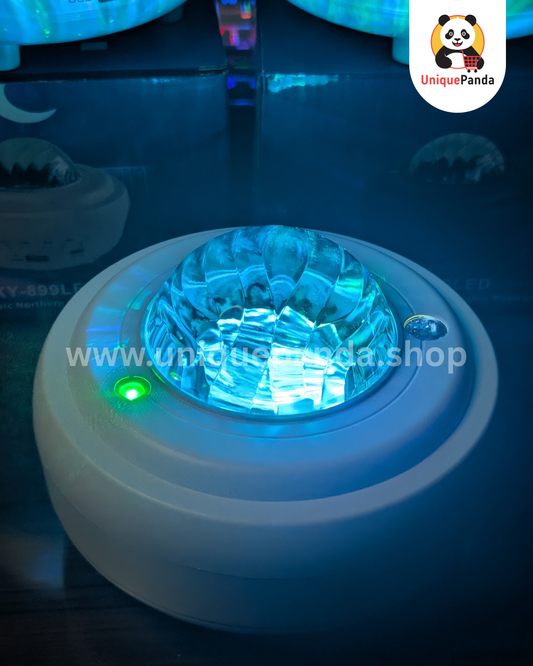 Premium Aurora Galaxy Projector Lamp | Rechargeable Type-C | Bluetooth Speaker | Realistic Moon, Aurora & Laser Stars Night Light