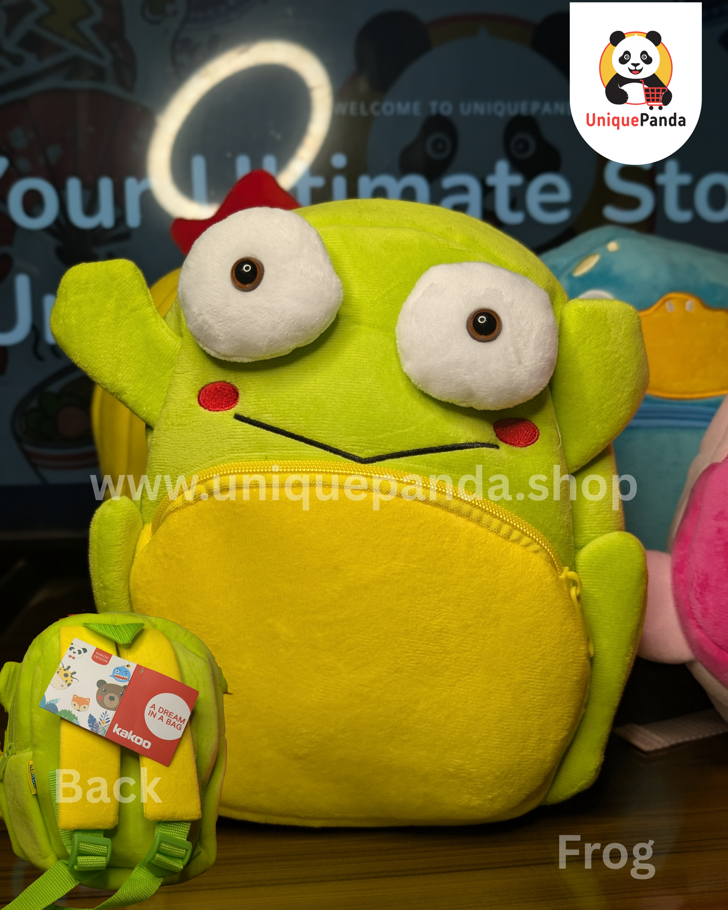 Kakoo Premium Quality Cute Plush Animal Backpack for Kids 1-5 Years – Preschool, Daycare & Kindergarten Bag for Boys/Girls