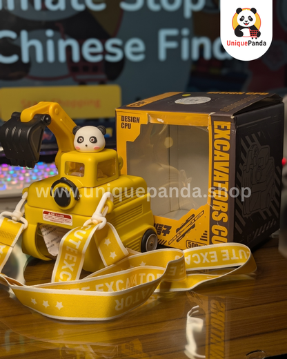 Premium Excavator Toy Water Bottle 550ml - Perfect for Construction Fans, Kindergarten, Birthday Gifts, School, Playtime, Outdoor Fun & Hydration