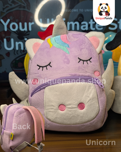 Kakoo Premium Quality Cute Plush Animal Backpack for Kids 1-5 Years – Preschool, Daycare & Kindergarten Bag for Boys/Girls