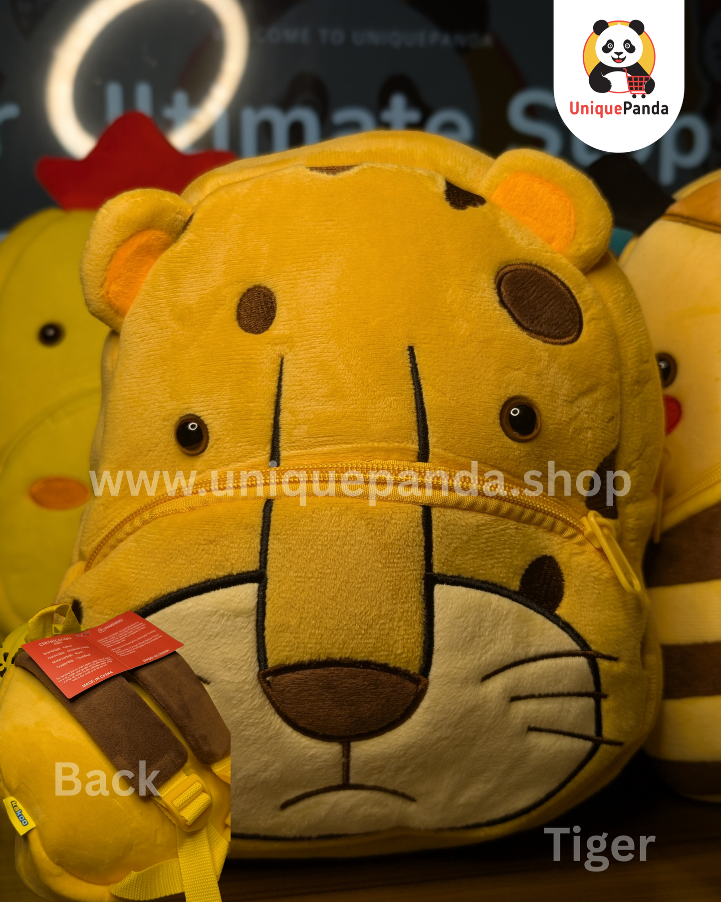 Kakoo Premium Quality Cute Plush Animal Backpack for Kids 1-5 Years – Preschool, Daycare & Kindergarten Bag for Boys/Girls