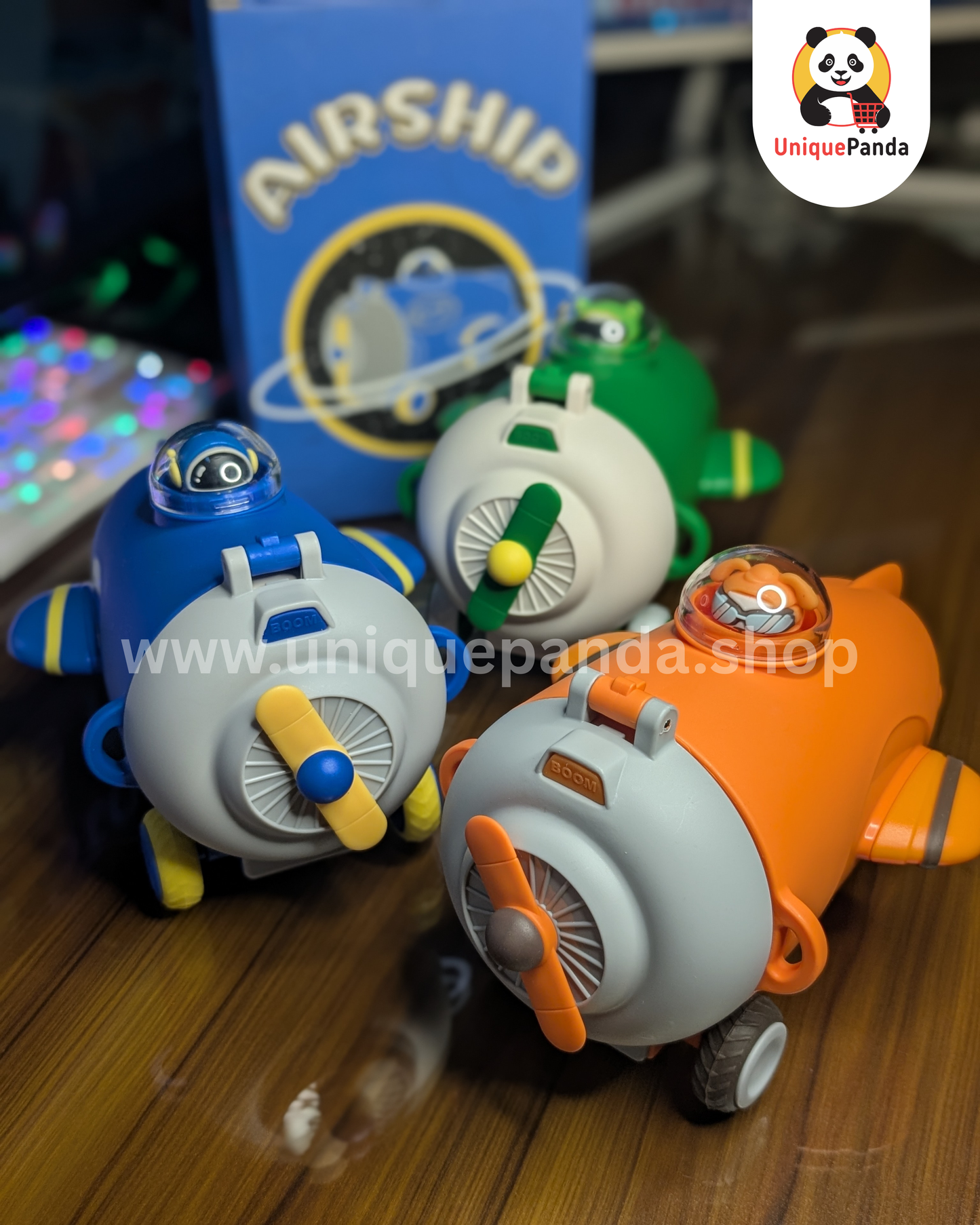 Aircraft 550ml Airship Water Bottle – Premium Tritan Leak-Proof Bottle with Bottle Strap & Aircraft Design for School Children