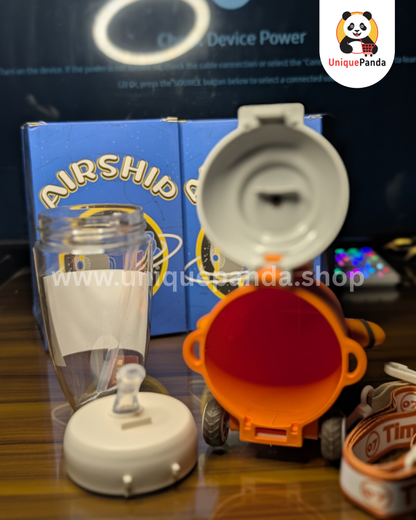 Aircraft 550ml Airship Water Bottle – Premium Tritan Leak-Proof Bottle with Bottle Strap & Aircraft Design for School Children