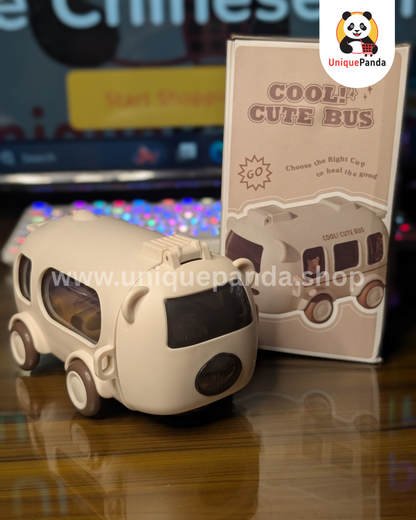 Cool Cute Bus Toy Water Bottle 500ml - Perfect for School, Travel & Vehicle Lovers