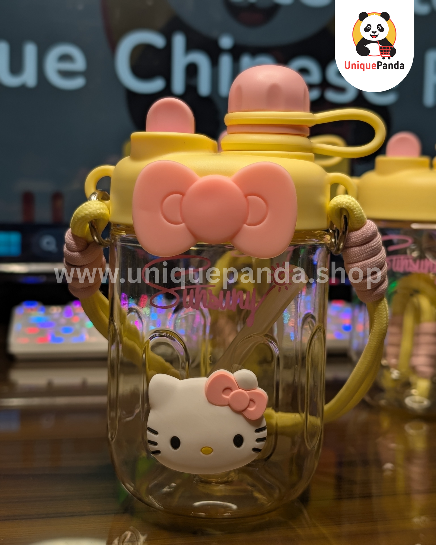 Hello Kitty 500ml Cute Water Bottle with Hand Rope – Perfect for Students, Teen Girls & Young Ladies